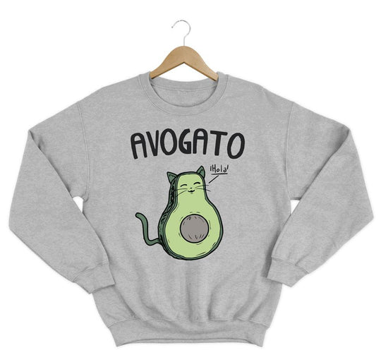 Avocat Sweatshirt Sweatshirt LulaMeow Grey S 