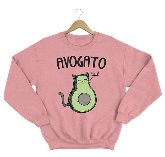 Avocat Sweatshirt Sweatshirt LulaMeow Pink S 