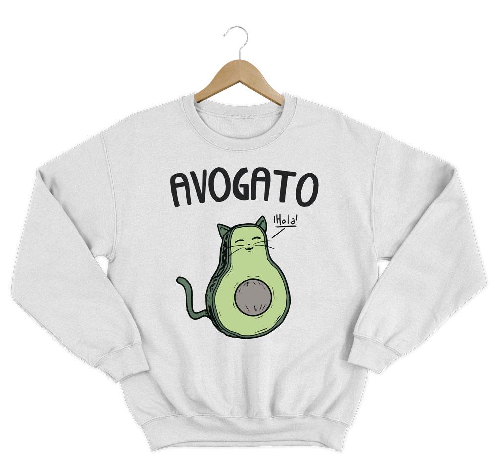 Avocat Sweatshirt Sweatshirt LulaMeow White S 