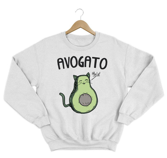 Avocat Sweatshirt Sweatshirt LulaMeow White S 