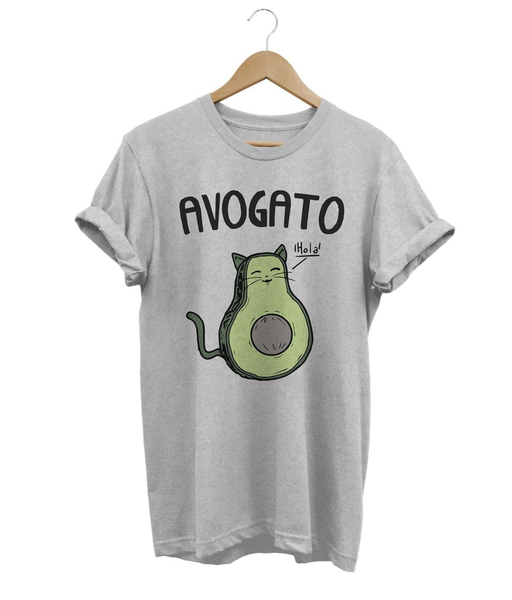 Avocat T-Shirt LulaMeow Grey S 