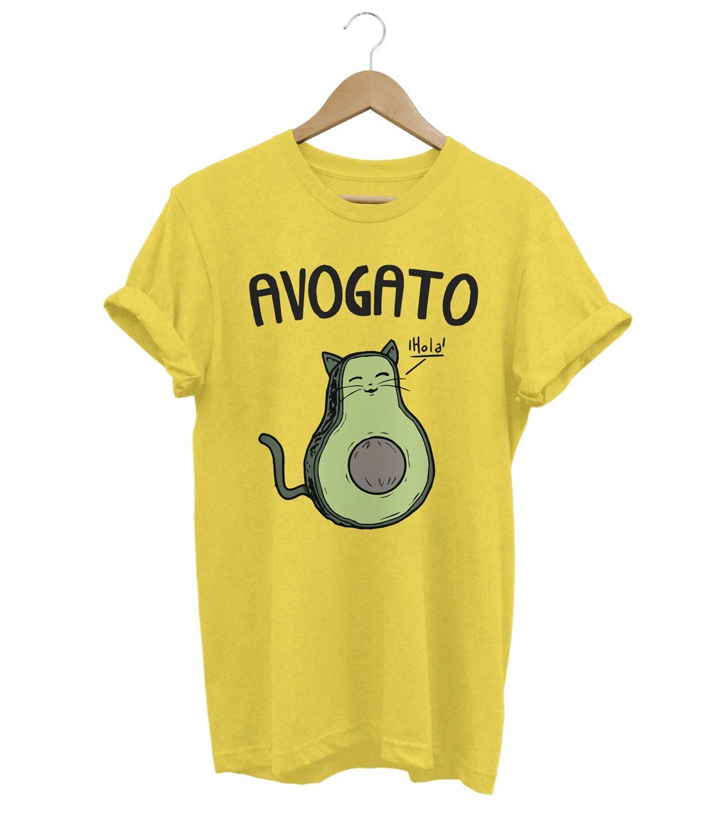 Avocat T-Shirt LulaMeow Yellow S 