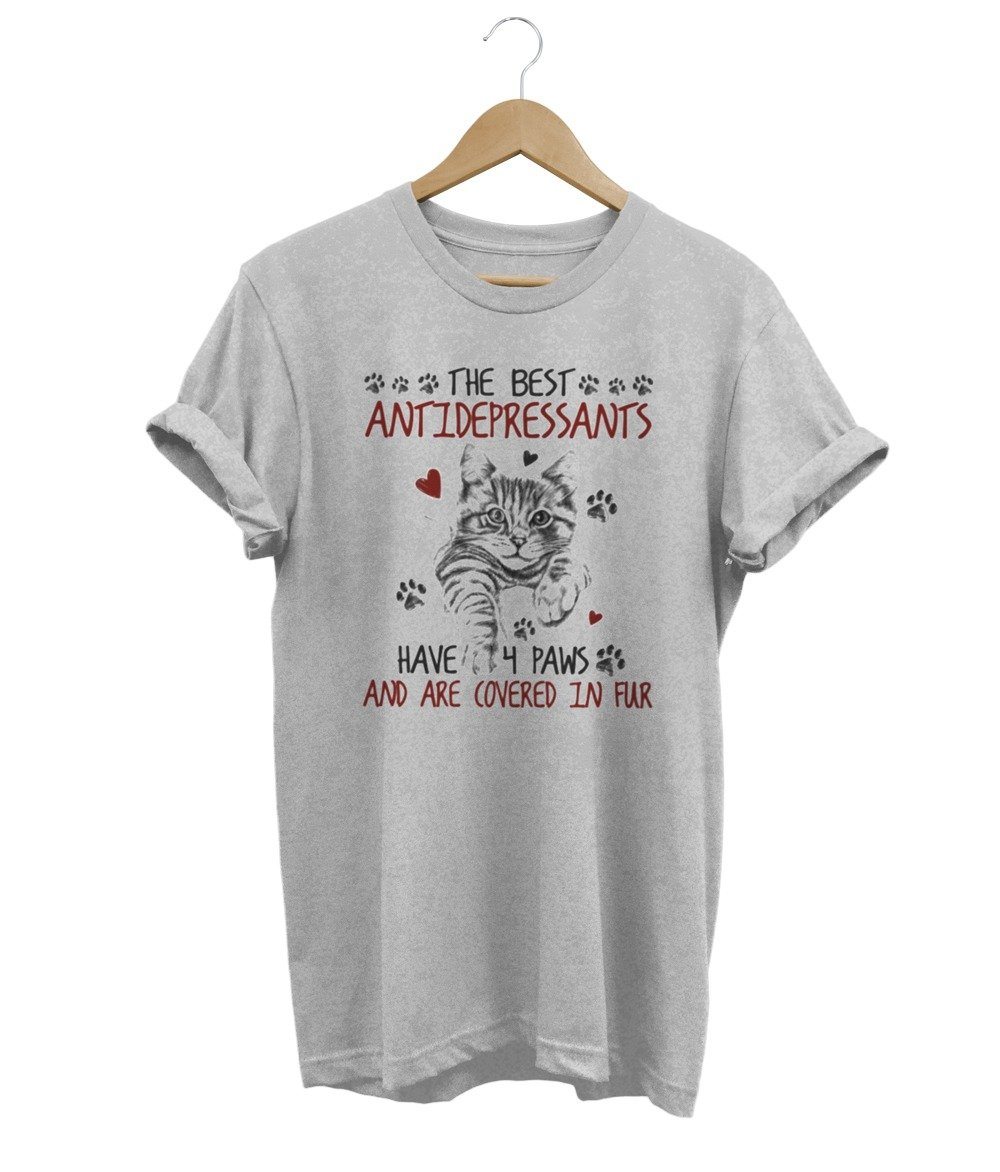 Best Antidepressants T-Shirt LulaMeow Grey S 