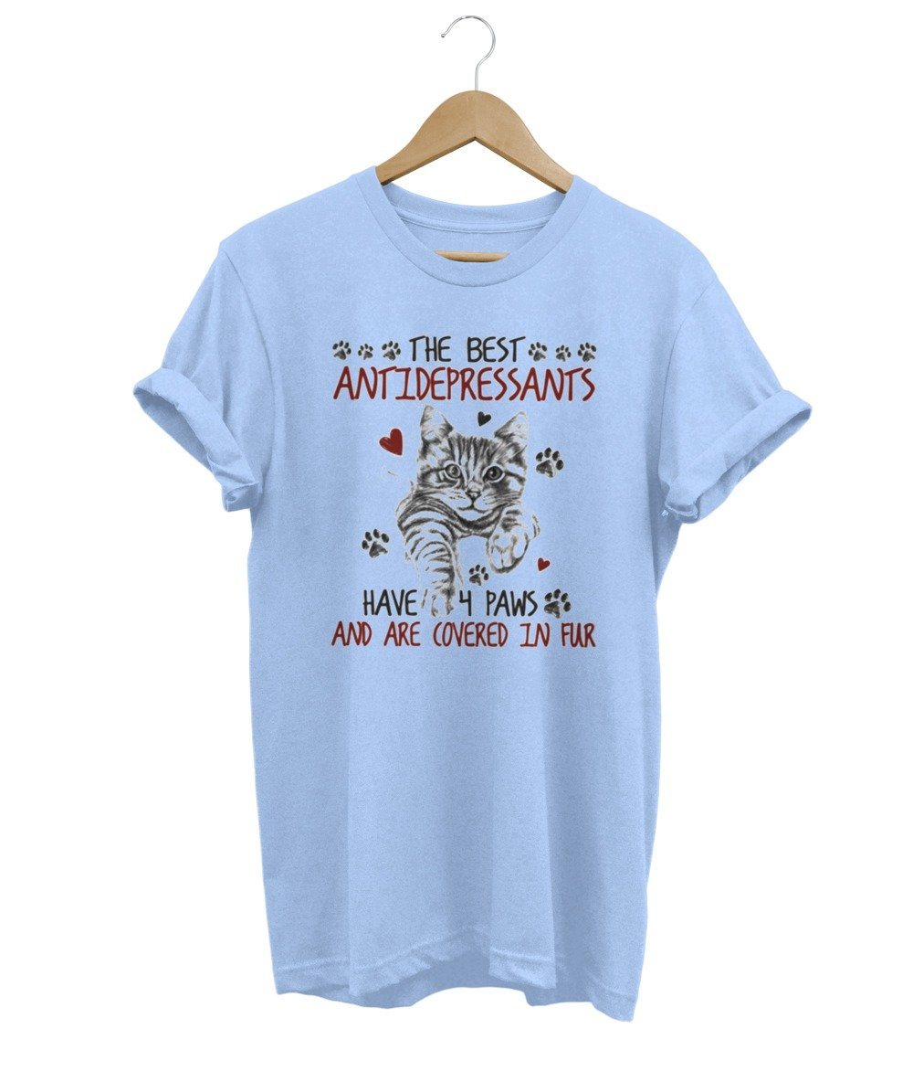 Best Antidepressants T-Shirt LulaMeow SkyBlue S 