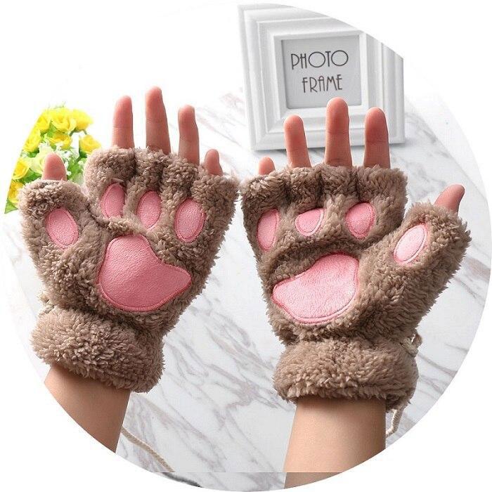 Lula Paw Gloves LulaMeow light coffee One Size 