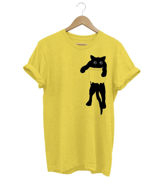 Pocket Cat, Shirt with Cat, Funny Cat Shirts, Cute Cat Shirts, T shirts for Cat Lovers