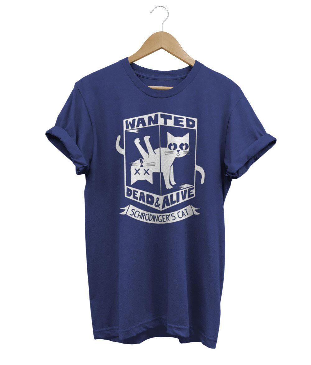 Schrödinger's Cat T-Shirt LulaMeow Navy S 