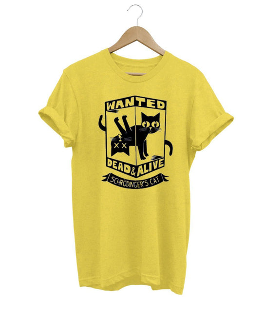 Schrödinger's Cat T-Shirt LulaMeow Yellow S 