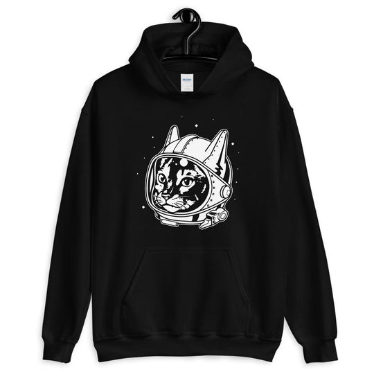 Space Cat Hoodie Hoodie LulaMeow Black S 